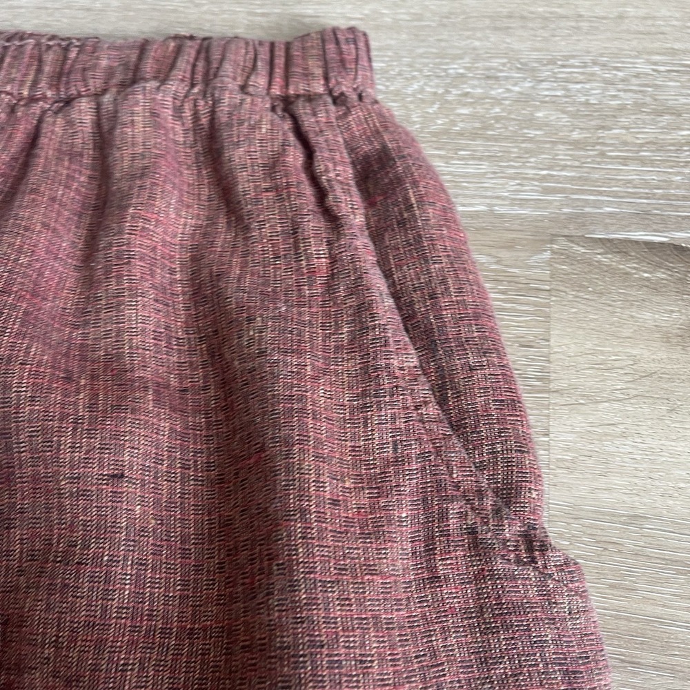 Flax Cropped Linen Pants in Dusty Rose - Picture 5 of 9